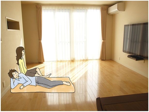 なんにもないリビング (C)ゆるりまい／KADOKAWA