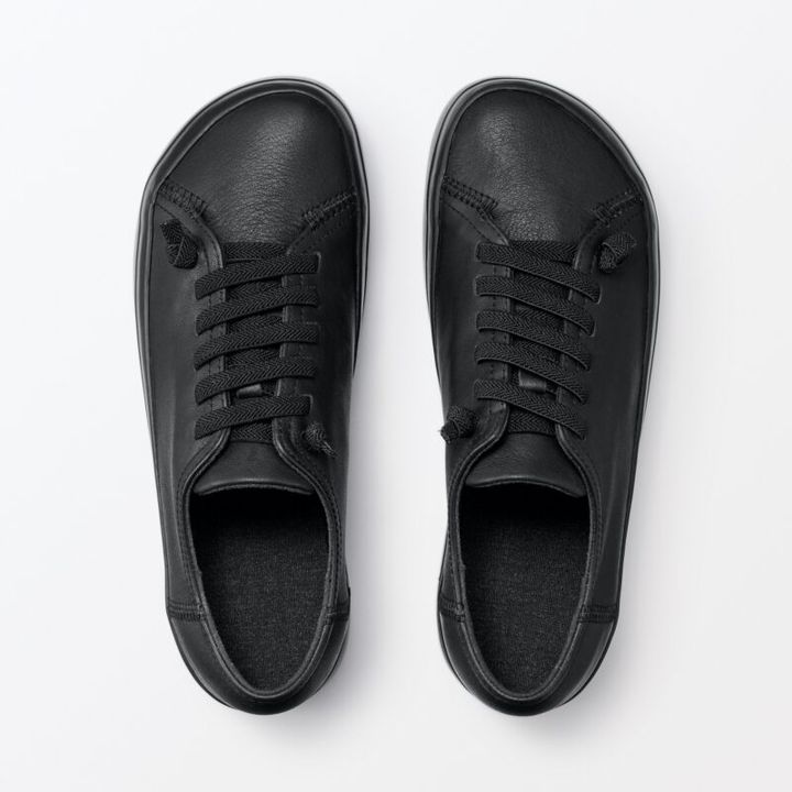 MUJILabo カンペール コラボ 婦人 レザーローカットスニーカー_黒