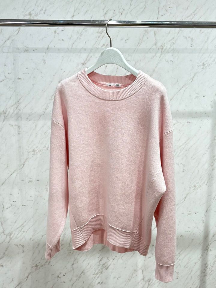 GU スウェットライクニットオーバーサイズプルオーバー