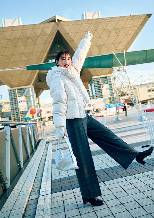 【毎日コーデ】大晦日のイベントもグレーのチェックパンツをはいて楽しみます