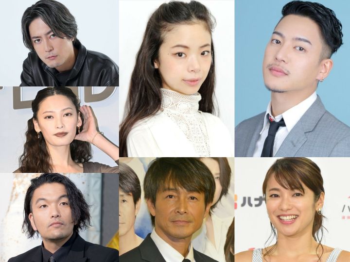 （左上から時計回りに）間宮祥太朗、趣里、三山凌輝、内山理名、吉田栄作、盛山晋太郎、大政絢 クランクイン！ width=