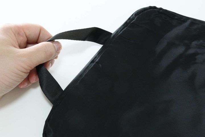トラベル単層圧縮バッグ（35cm×25cm、BK） 持ち手