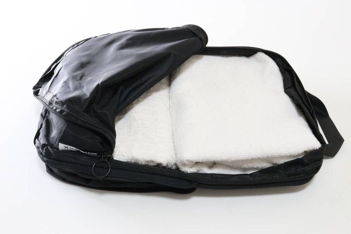 トラベル単層圧縮バッグ（35cm×25cm、BK） 収納