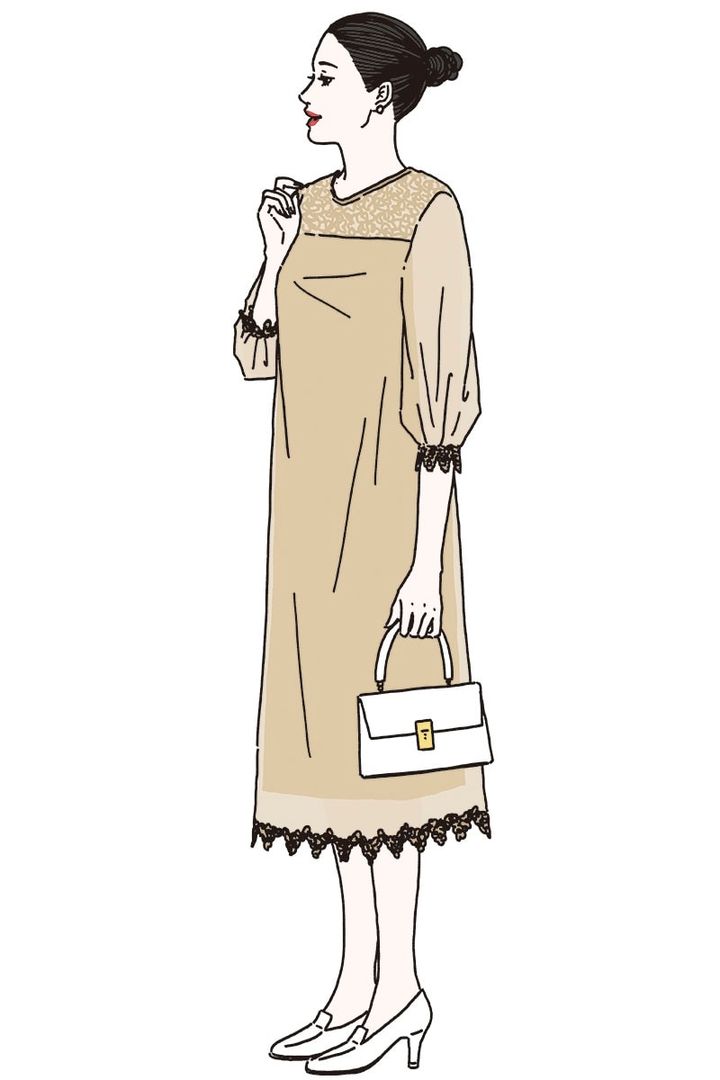 謝恩会におすすめのコーデのイラスト