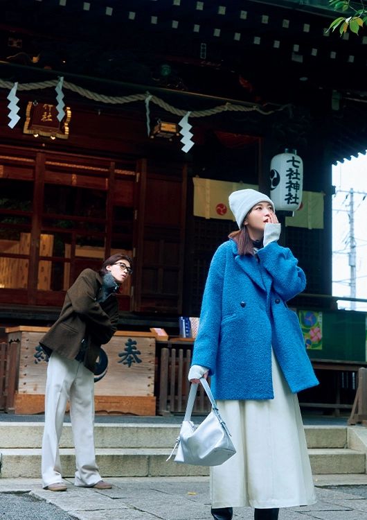 パデット入りでスカートでもあったかコーデに♡