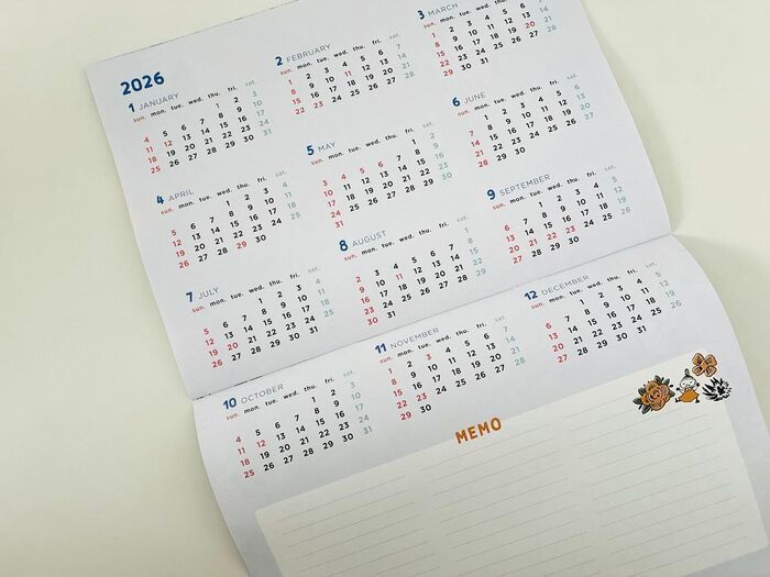 GLOW（グロー）2026年1.2月合併号、カレンダーの最終ページの画像