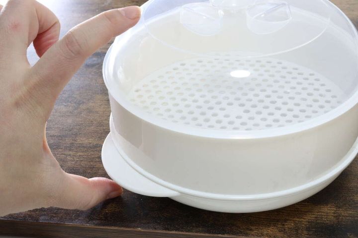 1段電子レンジ蒸し器 ダイソー 高さ