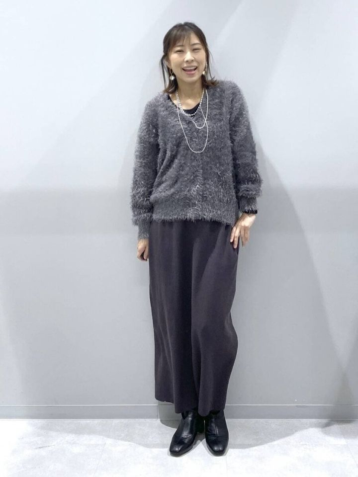 グローバルワーク大人女性おすすめカーディガン×スカートセット