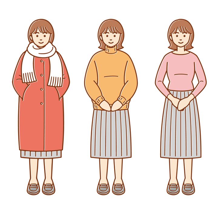 気温の変化に合わせ、柔軟に脱ぎ着する。