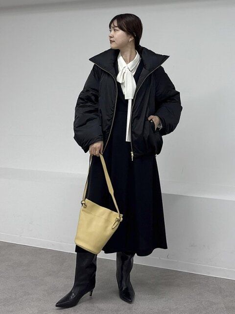 黒ダウンコーデ5