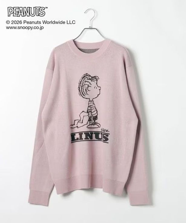 「スウェットライクニットプルオーバー(ダークピンク)」(5990円) 