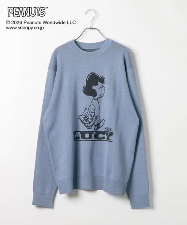 「スウェットライクニットプルオーバー(ダークブルー)」(5990円) 