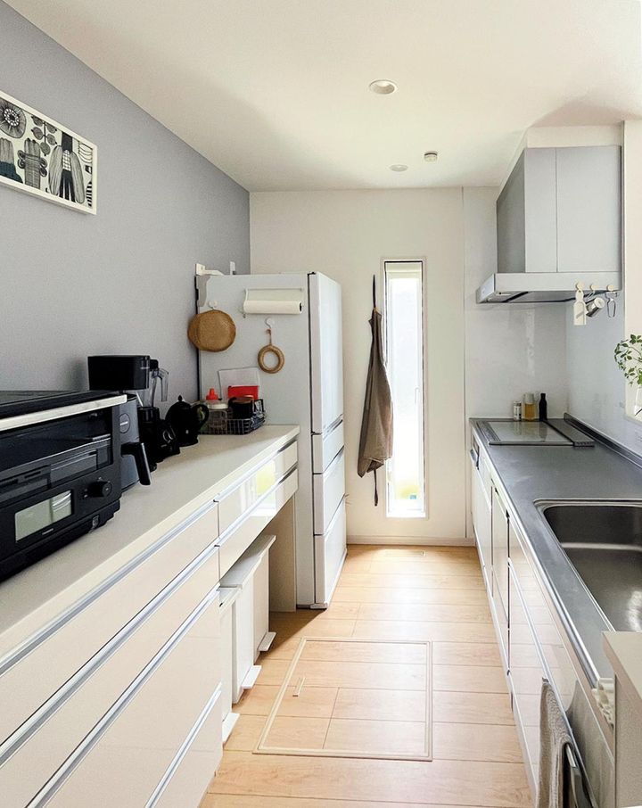 管理のしやすさから、キッチンはステンレス製をチョイス。