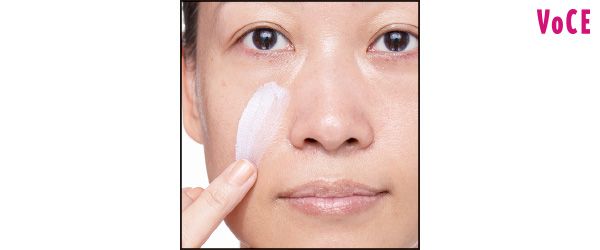 生えギワを除き、ラベンダー下地を全体に