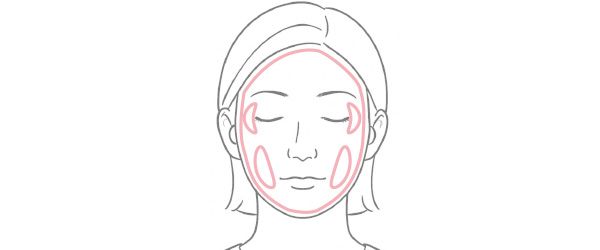 ここに使用 ・全顔 ・コケてきたこめかみや頰