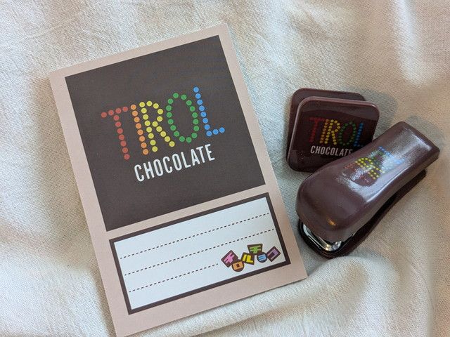 チロルチョコ柄のマスキングテープ