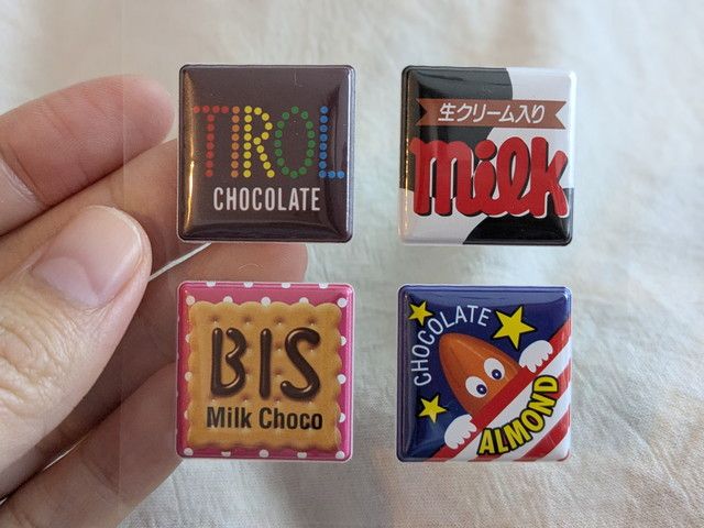 チロルチョコ柄のシール4種