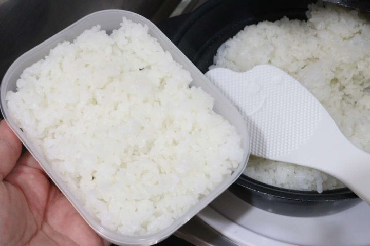 スノコ付冷凍ご飯容器 ご飯を入れる