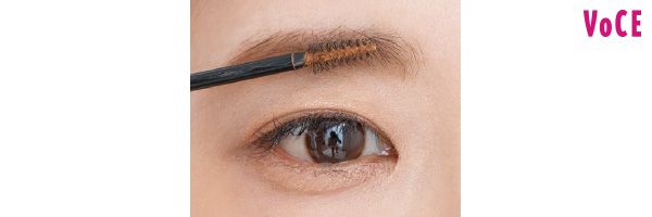 （3）薄眉さんの場合、全体を色づけると淡すぎてしまうので【C】は毛先のみに！