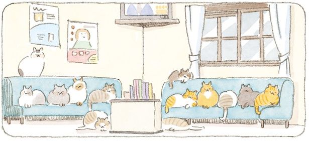 待合室の患者さんが猫に？ （C）ねこまき（ミューズワーク）／KADOKAWA