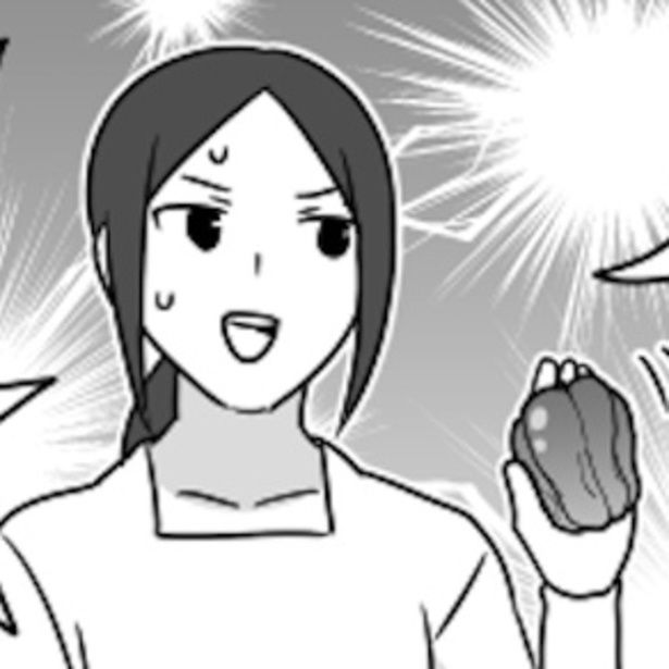 苦手なピーマンを食べさせようと、母はピーマンになりきって喋るのだが…。 画像提供：伊東(@ito_44_3)