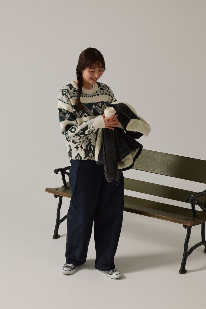 《コンバース》のスニーカーコーデ2選。引き締め役にもなるカーキが使える！【FUDGE FRIEND おしゃれさんの毎日コーディネート｜RAN】