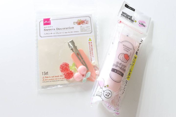 ヘアピンキット（チェリー） ホイップクリームのり