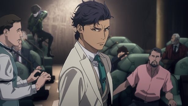 ヒロインだけでなく、のちの宿敵・ケネスからも熱い視線が [c]創通・サンライズ※画像は『機動戦士ガンダム 閃光のハサウェイ』より