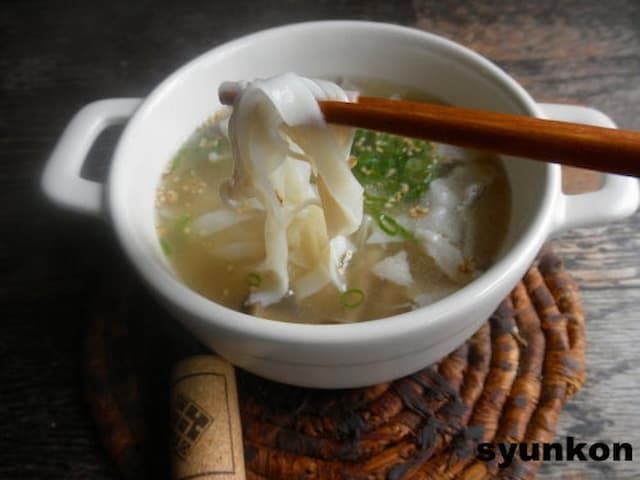 「餃子の皮ヌードル」レシピ