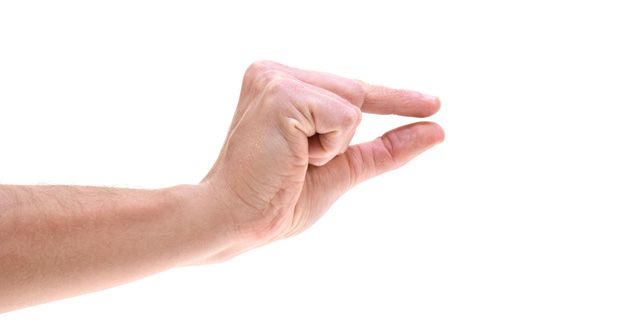 少しだけ。ジェスチャー