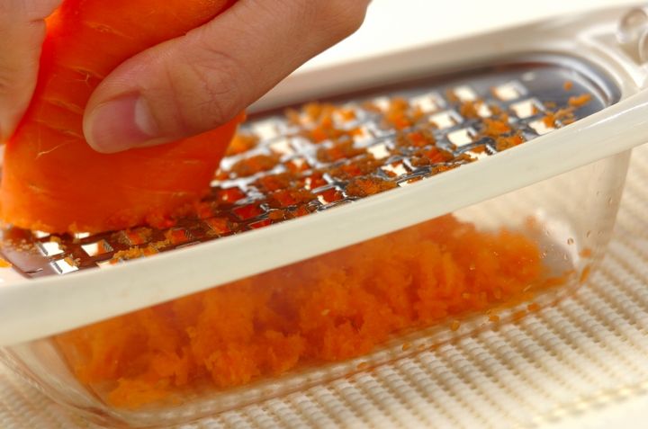 ニンジン餅の下準備1