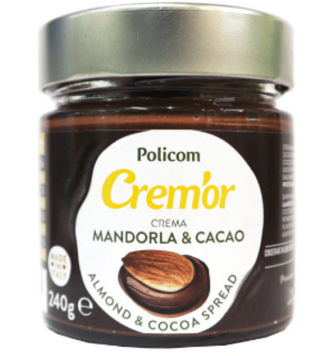 ポリコム アーモンドココアスプレッドの瓶