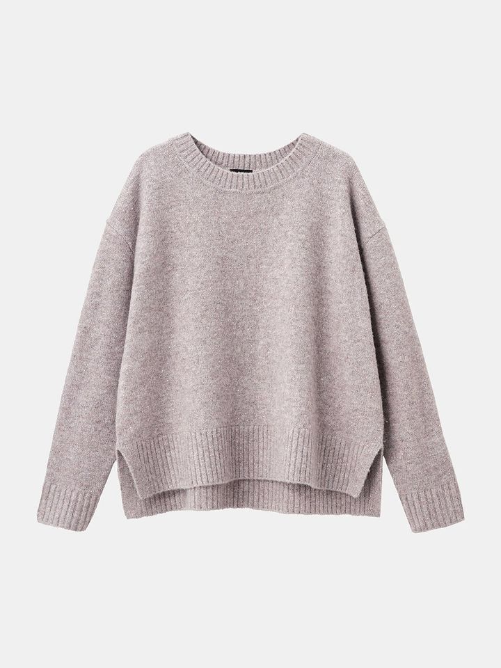 PLSTのスパンコールミックスセーター