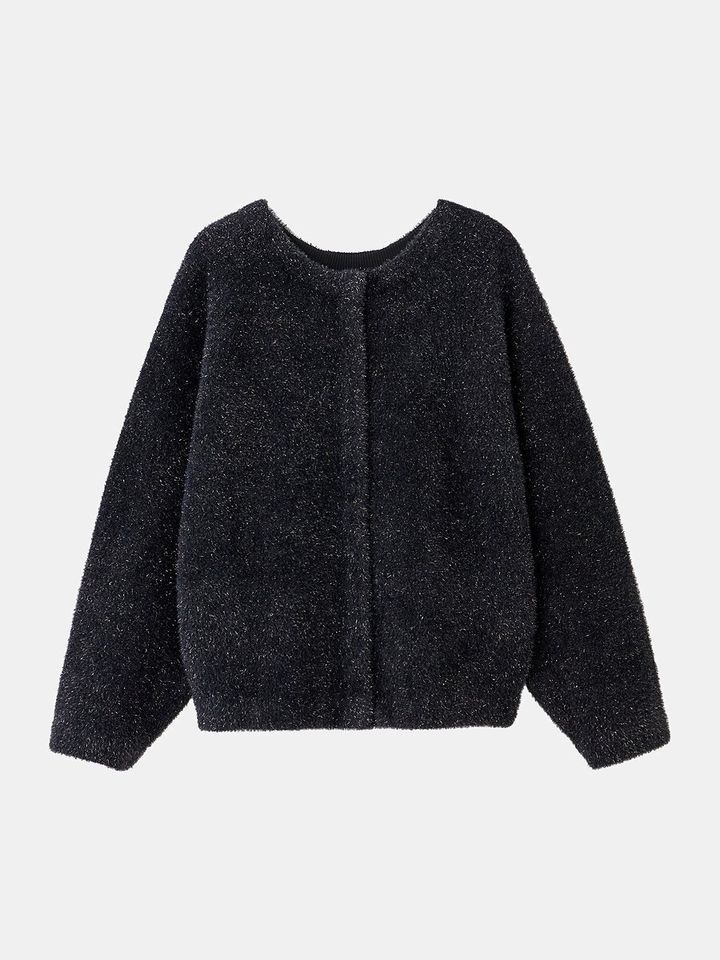 PLSTのラメフェザーヤーン2WAYカーディガン