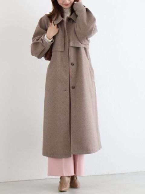 2025冬大人女性おすすめロングコートフェミニンコーデ
