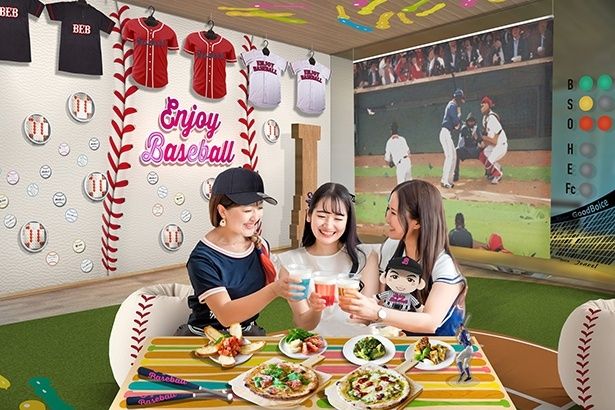 【画像】宿泊先でも野球推し活を楽しめる「キャンプ推し活スタジアム」