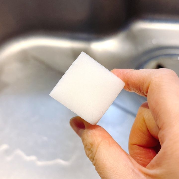 NG③研磨剤入りのスポンジこする