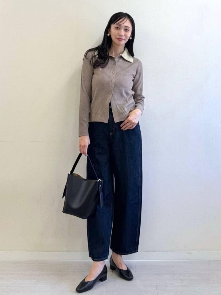 グローバルワーク大人女性おすすめ襟付きカーディガン