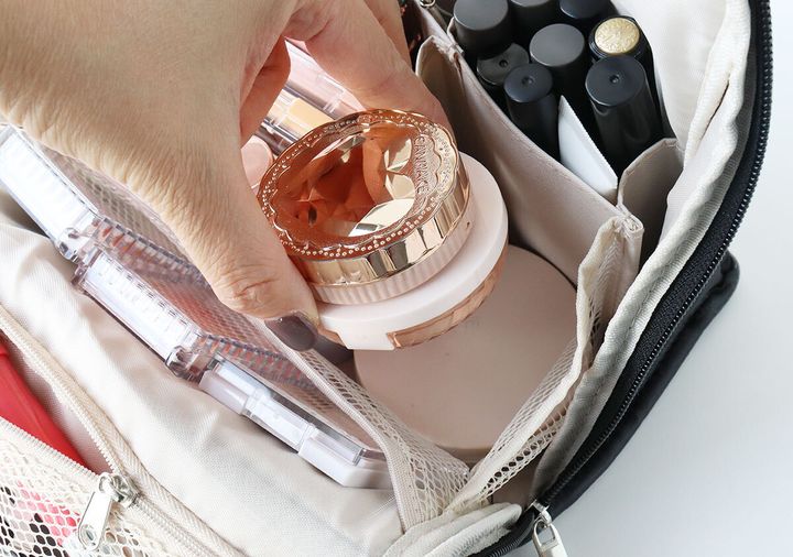 BRILMY [ブリルミー] 中身が見えて時短がかなうズボラに優しいスタンドポーチ幅広マチ