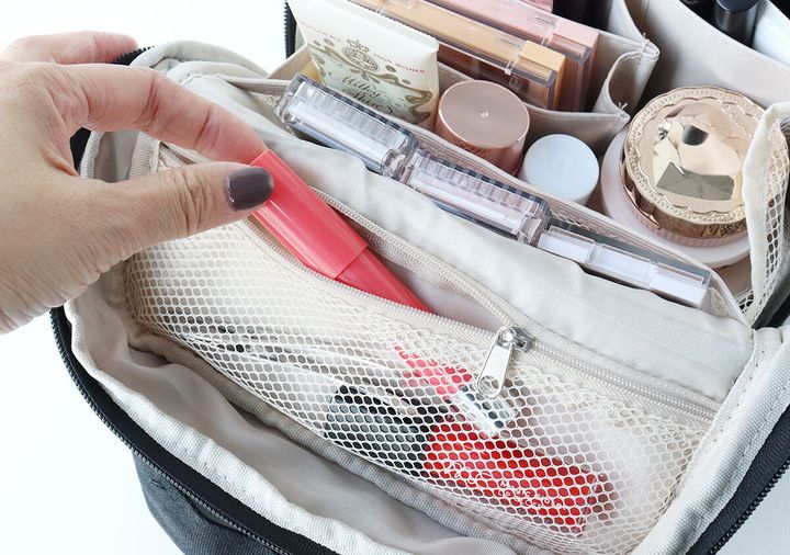 BRILMY [ブリルミー] 中身が見えて時短がかなうズボラに優しいスタンドポーチメッシュポケット