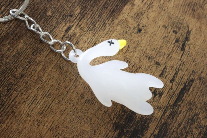 色が変わるミニダックキーホルダー セリア