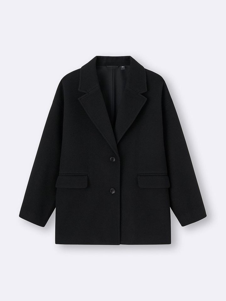 GUのコージーメルトンハーフコート