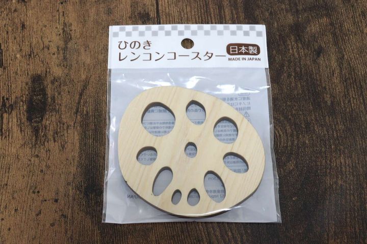 ひのきレンコンコースター パッケージ