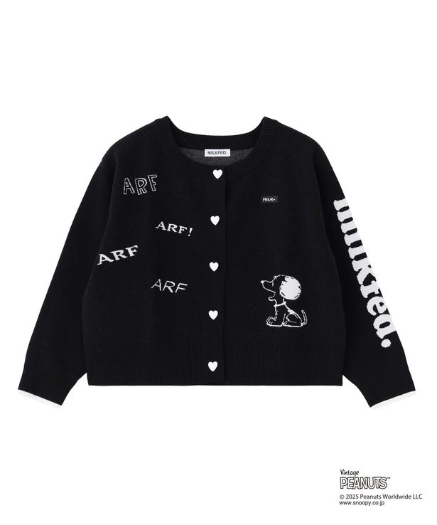 「MILKFED. × PEANUTS KNIT CARDIGAN(ブラック)」(1万3200円)