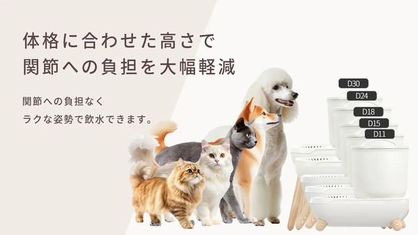 電源・ろ過フィルター不要のペット用スマート自動給水器が、クラファンに登場！