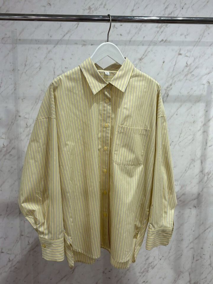 GU ドルマンスリーブストライプシャツ 