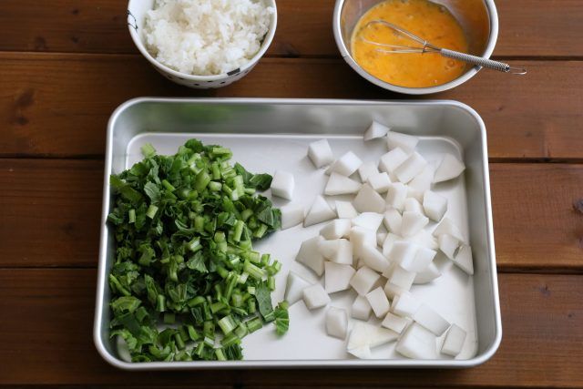 蕪の七草粥風の材料