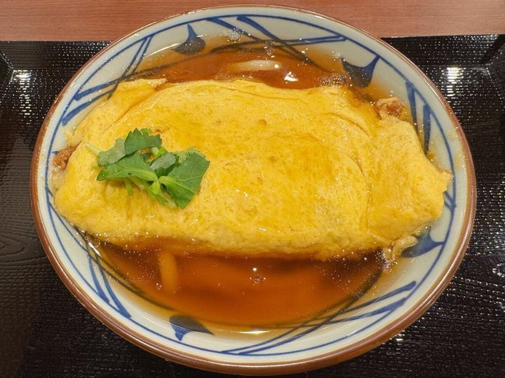 【新作】ぷるふわの特大だし巻きが鎮座！味の変化も楽しい「だし玉肉づつみうどん」