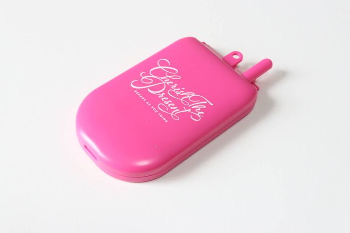 ダイソー コンパクトミラー ガラケー ピンク