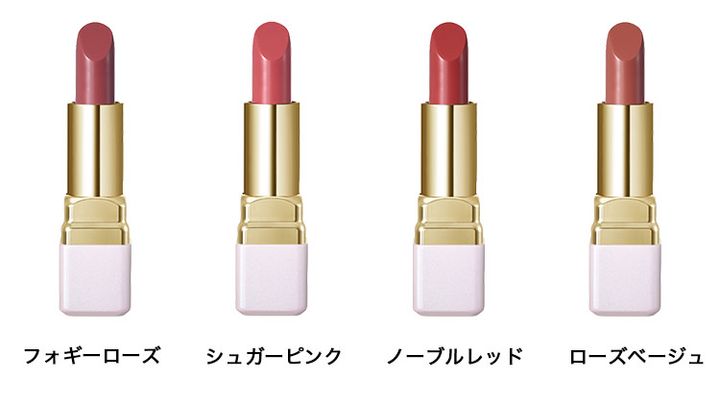 フォギーローズ、シュガーピンク、ノーブルレッド、ローズベージュ